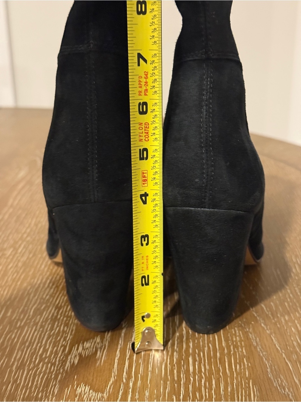 Dolce Vita Black Suede Pointed Ankle Booties with Block Heel Size 8.5 - Picture 9 of 10